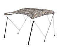KING BIRD 3-4 Bow Bimini Boat Top Cover Sun Shade Boat Canopy Waterproof 1 Inch Stainless Aluminum Frame 46" Height with Rear Support Poles and Storage Boot 6 Colors -5 Sizes
