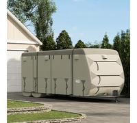 KING BIRD Oxford Fabric Travel Trailer RV Cover, 600D Oxford Camper Cover 30-33 ft Tearproof Waterproof Windproof Travel Trailer Cover with 2Pcs Extra Straps, 6 Gutter Covers & 4 Tire Covers