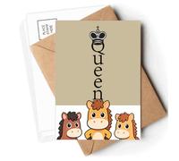 King Black Word Chess Game Postcards Envelopes Cards Mailing Year Horse