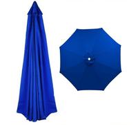 "King Blue 2.0 4.0m Patio Umbrella Replacement Canopy Waterproof 8 Rib Shade Cover for Garden Beach Pool and Yard Outdoor Sunshade"