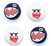 King Boo Ghost & Chain Chomp Mario Villain Thumb Grips Compatible with the Nintendo Switch Joy-Cons OLED and Switch Lite Silicone Protective Covers - 4 Pack