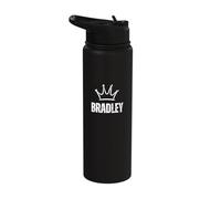 King Bradley Crown - Custom First Name Birthday #1 Winner Stainless Steel Insulated Water Bottle