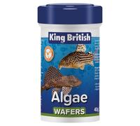 King British - Algae Wafers 40g - Multi-Vitamin Complete Sinking Fish Food - For Bottom Feeding Catfish, Plecostomus & Algae Eating Fish Natural Ingredients