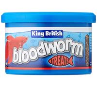 King British | Bloodworm Treats | For All Coldwater, Tropical, & Marine Fish, Turtles, & Terrapins | High Protein & Iron | Provides Excellent Colour & Condition | Complementary Treats | 7g
