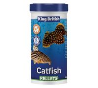King British - Catfish Pellets 200g - Multi-Vitamin Complete Sinking Food for Catfish & Other Bottom-Feeding Tropical Fish - Clear Water Formula -Natural ingredients - Support A Healthy Immune System