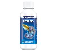 King British - Filter Aid+ 250ml - For Cleaner & Clearer Water - Boosts the Aquarium’s Biological Filter - Removes Harmful Ammonia & Nitrite - For Coldwater, Tropical & Marine Aquariums