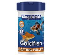 King British - Goldfish Floating Pellets 42g - Multi-Vitamin Complete Food - Natural Ingredients - Clear Water Formula -Brings fish to the surface - For Coldwater Fish