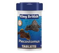 King British - Plecostomus Tablets 50g - Multi-Vitamin Complete Food Natural Ingredients - Enhances Colour & Vitality - For Plecostomus & Bottom-Feeding Catfish