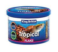 King British | Tropical Fish Flake With Immuno Health Booster | Complete Food for Tropical Fish | Helps Prevent Infection and Disease | High Protein Content | Includes Essential Vitamins | 28g