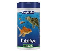 King British - Tubifex Treats 30g - Delicious, Natural, Complementary Treats - For All Aquarium Fish, Turtles, & Terrapins - Freeze - Dried Tubifex Worms - Rich in Protein & Fat