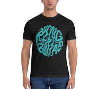 King Buffalo, Black and Blue Active T-Shirt Mens Graphic t-Shirts Pack Oversized t Shirts Man Clothes Black L