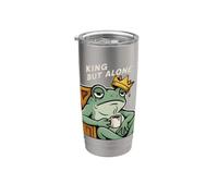 King But Alone - Sad Frog King Funny Meme Stainless Steel Insulated Tumbler