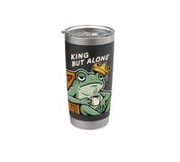 King But Alone - Sad Frog King Funny Meme Stainless Steel Insulated Tumbler