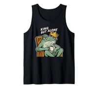 King But Alone - Sad Frog King Funny Meme Tank Top