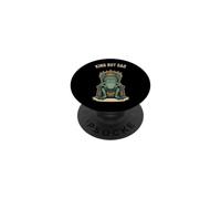 King But Sad - Funny Frog King Meme Retro Cartoon PopSockets Adhesive PopGrip