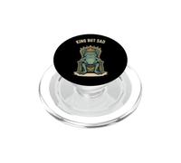 King But Sad - Funny Frog King Meme Retro Cartoon PopSockets PopGrip for MagSafe