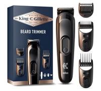 King C. Gillette Cordless Beard Trimmer Kit for Men with Lifetime Sharp Blades, Includes 3 Interchangeable Hair Clipper Combs, UK Two Pin Pl