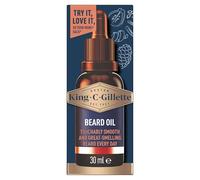 King C Gillette Beard Oil for Men with Plant Based Argan, Jojoba Avocado, Macadamia Seed and Almond Oils, 30 ml