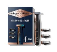 King C. Gillette Beard Trimmer for Men, Includes 1 Cordless Style Master Trimmer with One 4D Blade and 3 Interchangeable Combs, Waterproof