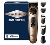 King C. Gillette Beard Trimmer Kit with Precision Selector, 40 Length Settings, Long Lasting Sharp Blades, Adjusting Combs
