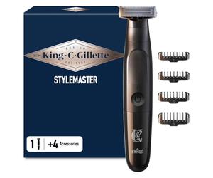 King C. Gillette Master Style Electric Shaver, CenterCut Technology to Offer Depth, Sharp Blade for 6 Months, 4 Interchangeable Adjuster Combs, Waterproof Men's Beard Trimmer