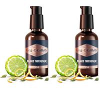 King C. Gillette Men's Beard Thickener, Fuller & Thicker Beard In 14 Days, Infused With King C. Signature Scent, With Notes Of Sandalwood, Cedar, Bergamot, Cardamon Seeds And Mandarin 50ml (Pack of 2)