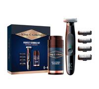 King C. Gillette Men's Perfect Stubble Kit Gift Set, with Style Master Electric Razor for Men and Moisturiser