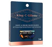 King C. Gillette Razor Blades for Men with Trimmer for Precision, Durable Blades, 3 Replacement Blades