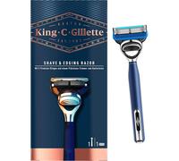 King C. Gillette Shave & Edging Men’s Wet Razor + 1 Blade (Navy Blue Gift Set)