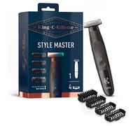 King C. Gillette Style Master Beard Trimmer, Includes 1 Replaceable 4D Blade and 3 Interchangeable Combs, Cordless, Lasting 45 Minutes of Trimming with 1 Full Charge