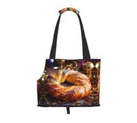 King Cake Printed Portable Foldable pet Shoulder Bag, Suitable for Carrying Small Pets