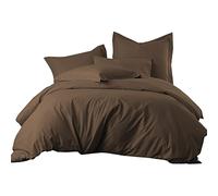King / Cal-King Taupe Egyptian-Cotton-Blend Wrinkle-Free Duvet Cover 650-Thread-Count Duvet Cover Set