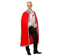 KING CAPE & CROWN SET | 120 cm Long Cloak Costume Accessory for King King King Prince Carnival Medieval Theme Party