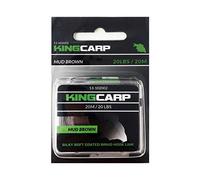 KING CARP - 20m Coated Hooklink Braid (20lb) Abrasion-Resistant, Anti-Tangle, Removable Skin - Ideal for Fishing Rigs (Mud Brown) [13-102002]