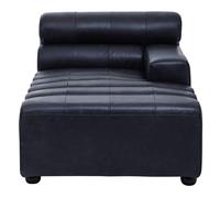 King Chaise - Distressed Slate Grey Leather - Modular - LHF