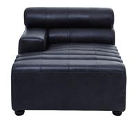 King Chaise - Distressed Slate Grey Leather - Modular - RHF