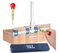 King&Charles Cabinet Hardware Jig, Metal Cabinet Handle Jig with Automatic Center Punch, Install handles and pulls on Drawers, Cabinets Door, Cabinet Hardware Template Tool Perfect Set.
