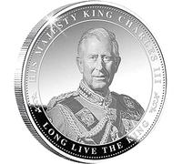 King Charles Coronation Coins - King Charles III Coronation Commemorative Coin - Britain Charles Statue Collector's Coin - Silver Stereo Embossed Charles Statue - UK Metal Coins for Souvenir (1Pc)