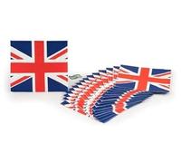 King Charles Coronation Party Tableware Decorations Union Jack Plates Cups Napkins (Pack of 16 x 3ply Napkins)