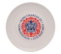 King Charles III 8" Round Plate Made In UK - Official Logo