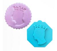 King Charles III Coronation Crown Head Fondant Stamp Debosser Icing Cookie Decoration Cake (Small - 6cm)