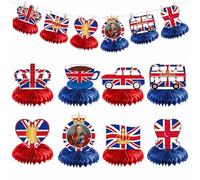 King Charles III Coronation Decorations - 8 Paper Flowers For King Charles III Coronation Souvenirs | Ornamental Decorations For The Coronation Of Charles III, For The Festa De