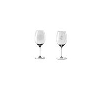 King Charles III Coronation Pair of Commemorative Wine Glasses with Logo and Cypher Royalty Memorabilia