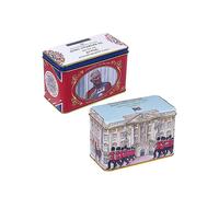 King Charles III Coronation Tea Tin With 40 English Breakfast Teabags & Buckingham Palace Tea Tin With 40 English Teabags Bundle Tin