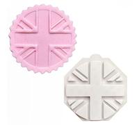 King Charles III Coronation Union Jack Cookie Cutter and Stamp Icing Cookie Decoration Cake (8cm)