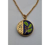 King Charles III Five Pence - Enamelled Coin Necklace