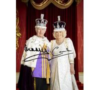 King Charles III & Queen Camilla Autographed Signed A4 Photo Print