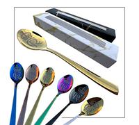 King Charles III's Coronation Gift, King Charles III Spoon with Gift Box, His Royal Majesty King Charles, Royal Highness, King of England (Rainbow Spoon, White Gift Box)