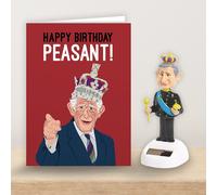 King Charles Peasant! Birthday Card And Novelty Bobblehead - Birthday Card And Gift Bundle