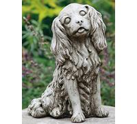 King Charles Spaniel Statue | Reconstituted Stone Dog Outdoor Puppy Concrete Garden Ornament